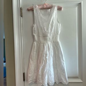NWOT Venus white eyelet v-neck dress